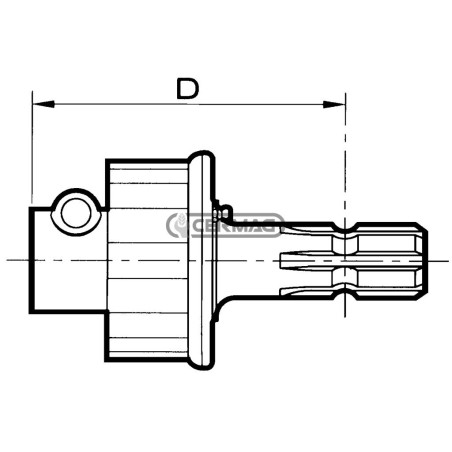 Prolunga con limitatore a nottolini Torsione massima 1800 Nm - 16000 lbin 31765 Eurocardan