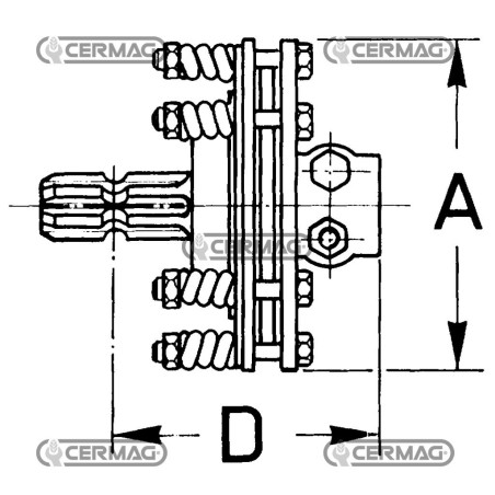 Frizione a dischi multipli con albero PDF Torsione massima 1200 Nm - 10.60 lbin 30711 Eurocardan