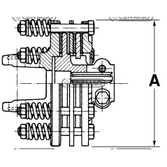Walterscheid type 2-disc clutch Category W2300 Profile 1"3/8 - Z.6 31422 Eurocardan