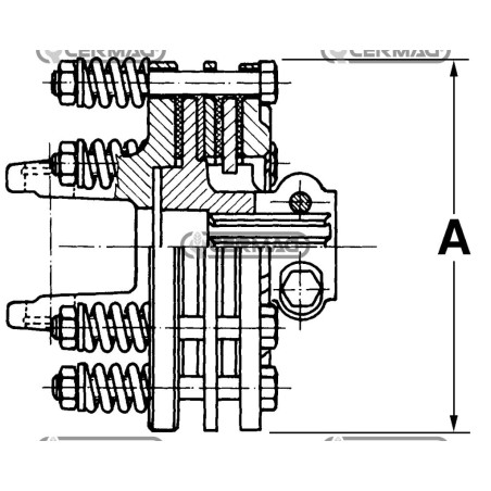 Walterscheid K90/2 type 2-disc clutch Category W2400 Profile 1"3/8 - Z.6 30335 Eurocardan