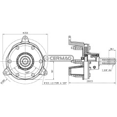2-disc limiter with freewheel for Gallignani 31879 Eurocardan