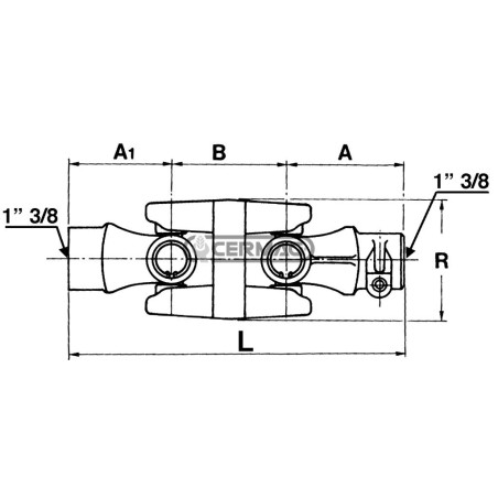 Standard-Doppelgelenkgabeln 1" 3/8" - Z.6 Kategorie 6 30886 Eurocardan