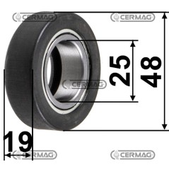 Thrust bearing Dimensions 25x48x19 mm 15050