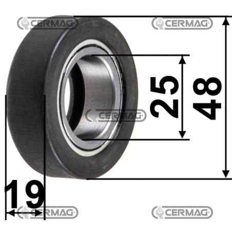 Thrust bearing Dimensions 25x48x19 mm 15050