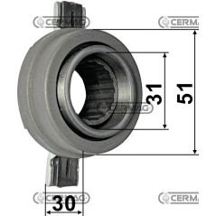 Sleeve with thrust bearing Dimensions 31x51x30 mm 15741 Made in Italy