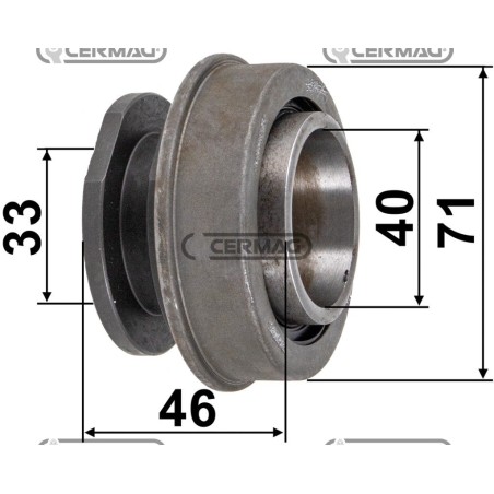 Manicotto con cuscinetto reggispinta Dimensioni 33-40x71x46 mm 15302 MadeinItaly