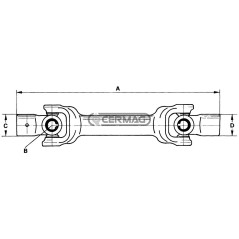 Junta completa para PASQUALI Longitud 275 mm Cruce 20x44 mm 30797