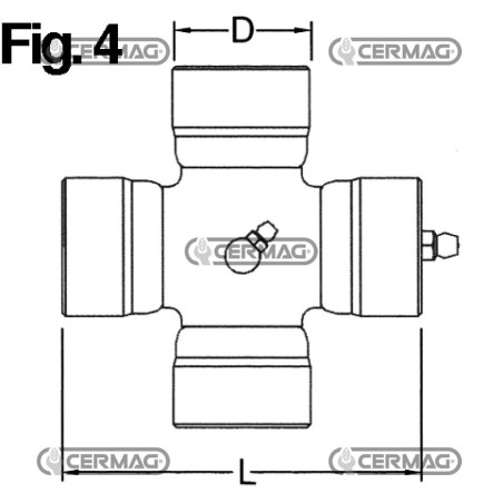Crucero de tipo agrícola industrial. Tamaño 34x97 mm. 31492. Fabricado en Italia. | NewgardenAgri.com