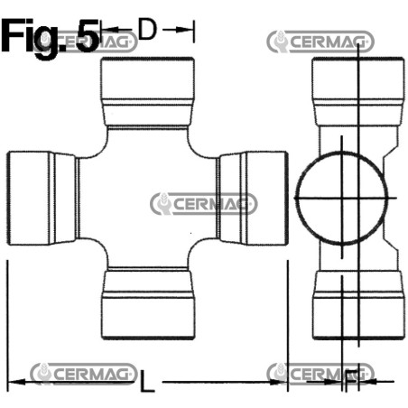 Crociera tipo agricolo industriale Misura 27x81.7 mm 31500 MadeinItaly | NewgardenAgri.com