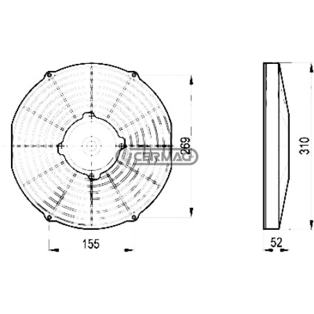 Ventilateur électrique - PRESSION Tension 24 V Diamètre 280 mm 63674