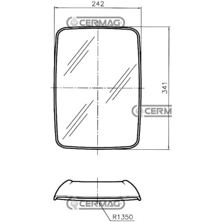 Coppa intera con vetro SX-DX 63657