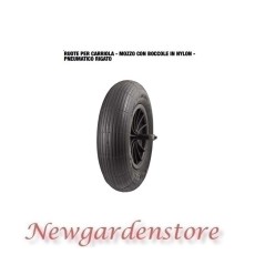 Rad 40160 für Schubkarre Schubkarren-Nabe Nylon Rippenreifen 3.50x8 375x85 M14 | NewgardenAgri.com