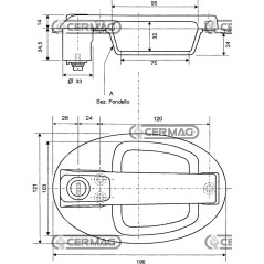 Universal handle with key 63088