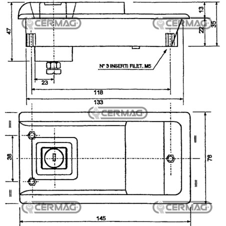 UNIVERSAL FLUSH-MOUNTED EXTERNAL HANDLE FOR TRACTORS 62721