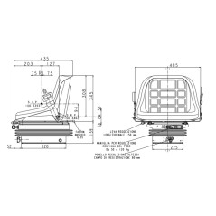 Asiento con suspensión mecánica COBO para tractor agrícola | NewgardenAgri.com