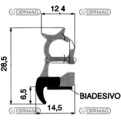 Guarnizione per cabina in rotoli da 25 mt 65391 | NewgardenAgri.com
