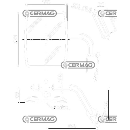 Braccio nero DESTRO per 60543 60545 MadeinItaly