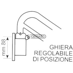 Brazo derecho negro para 62717 Lado derecho 62719 Hecho en Italia