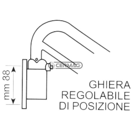 Braccio nero SINISTRO per 62718 Lato Sinistro 62720 MadeinItaly