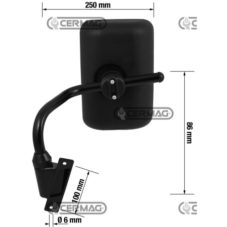 Rétroviseur complet GAUCHE 63011 | NewgardenAgri.com