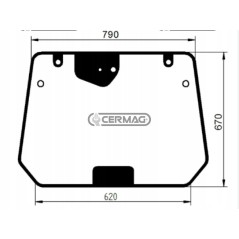 Cristal trasero MISMO 001692574C | NewgardenAgri.com