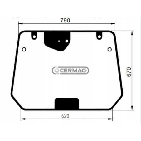 Cristal trasero MISMO 001692574C | NewgardenAgri.com