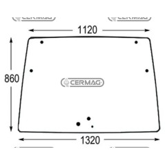 Cristal delantero DEUTZ 04418946C | NewgardenAgri.com