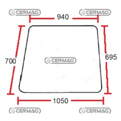 Vitre avant 1668901M1C | NewgardenAgri.com