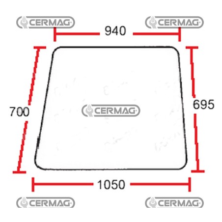 Vitre avant 1668901M1C | NewgardenAgri.com
