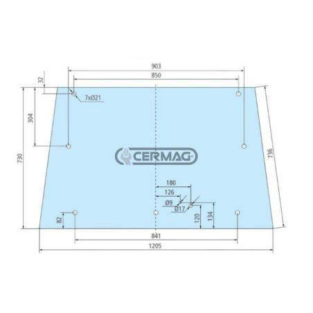 Vetro posteriore apribile LANDINI 3306547M2C | NewgardenAgri.com