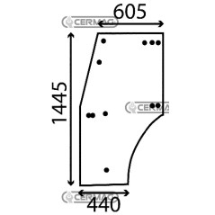 VITRE DE PORTE RH/LH LANDINI FRUTTETI SÉRIE 60F/L/V LA3311779M91 | NewgardenAgri.com