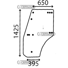 Cristal de puerta Landini Advantage Series derecha/izquierda LA3540165M1 | NewgardenAgri.com