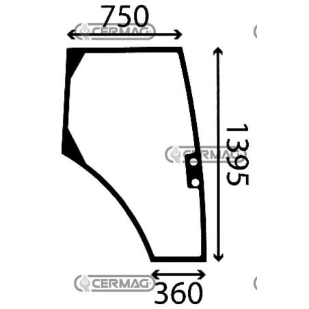 VITRE DE PORTE DROIT LANDINI LEGEND SERIES LA3554891M2 | NewgardenAgri.com