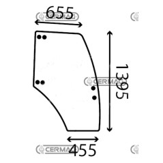 vitre de porte droite LA3658922M1 | NewgardenAgri.com
