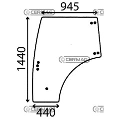 VITRE DE PORTE GAUCHE LANDINI SÉRIE REX NEUVE LA3679563M1 | NewgardenAgri.com