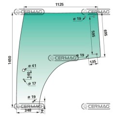Vitre de porte gauche LANDINI LA6517712M6 | NewgardenAgri.com
